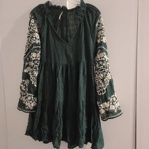 Free People Embroidery Sleeve Dress